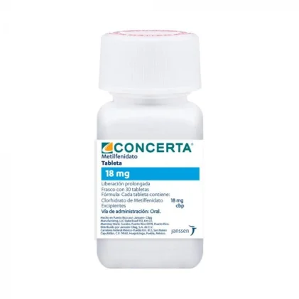 CONCERTA METHYLPHENIDATE 18MG 30TABS XR