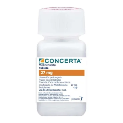 CONCERTA METHYLPHENIDATE 27MG 30TABS XR