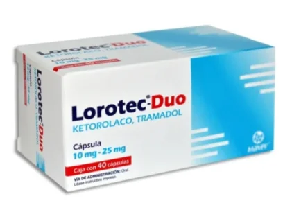 LOROTEC DUO KETOROLAC-TRAMADOL 10/25MG 40CAPS